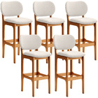 Kit 5 Banquetas Alta Bar Cozinha Sala Jantar Fixa Betta L02 I