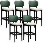 Kit 5 Banquetas Alta Bar Cozinha Sala Jantar Fixa Betta L02 P