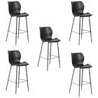 Kit 5 Banquetas Alta Com Encosto Para Bancada Cozinha Penha R