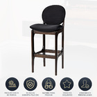 Kit 5 Banquetas Alta Noruega 50 X 108 Cm Madeira Maciça Tabac