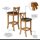Kit 5 Banquetas Alta Para Área Gourmet  36x100 Cm Paris Madei
