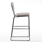 Kit 5 Banquetas Alta Para Cozinha Sala De Jantar Base Em Aço