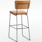 Kit 5 Banquetas Altas Cozinha Sala Jantar Base Em Aço Fixa Al