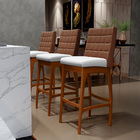 Kit 5 Banquetas Altas Cozinha Sala Jantar Fixa Mila L02 Courí