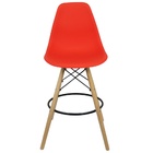 Kit 5 Banquetas Charles Eames Eiffel Wood Design Base Fixa Ma