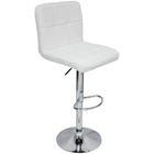 Kit 5 Banquetas Confort Gomos Estofada Couro Giratória C/ Reg