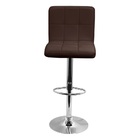 Kit 5 Banquetas Confort Gomos Estofada Couro Giratória C/ Reg