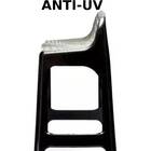 Kit 5 Banquetas De Plástico Banquinho Com Encosto Preto Empil