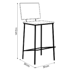 Kit 5 Banquetas Fixa Decorativa Base De Aço Marcius Madeira T