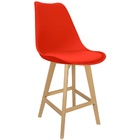 Kit 5 Banquetas Monty Leda Luisa Saarinen Alta Base Fixa Made