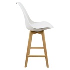 Kit 5 Banquetas Monty Leda Luisa Saarinen Alta Base Fixa Made