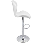 Kit 5 Banquetas Slim Estofada Giratória C/ Regulagem - Branco