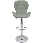 Kit 5 Banquetas Slim Estofada Giratória C/ Regulagem - Cinza