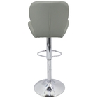 Kit 5 Banquetas Slim Estofada Giratória C/ Regulagem - Cinza