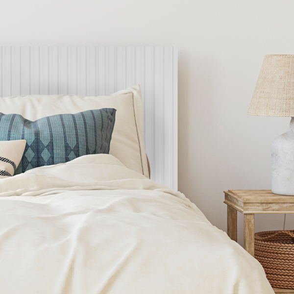 Kit 5 Barra Painel Ripado Branco Encaixe 60x14cm Autocolante