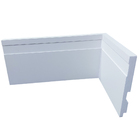 Kit 5 Barras Rodapé De Poliestireno 10cm de Altura Frisado Br