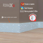 Kit 5 Barras Rodapé De Poliestireno 10cm De Altura Liso Branc