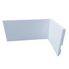 Kit 5 Barras Rodapé De Poliestireno 10cm De Altura Liso Branc