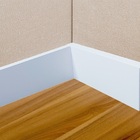 Kit 5 Barras Rodapé Poliestireno 5cm De Altura Liso Branco (5