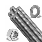 Kit 5 Barras Roscadas Inox + 50 Porcas + 50 Arruelas M12