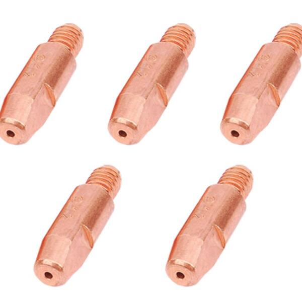 Kit 5 Bicos De Contato Para Tocha Mig M6x28 1,2mm 15ak 24kd 2