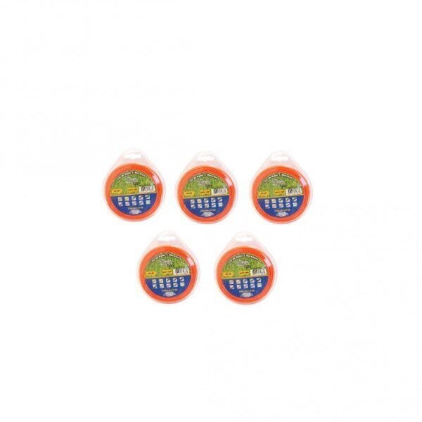 Kit 5 Blister Fio De Nylon 12 Metros 3,00 Mm Quadrado Para Ro