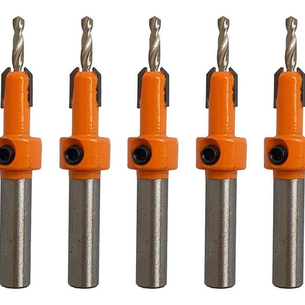 Kit 5 Broca Com Escareador 3mm X 8mm Para Rebaixo Em Madeira | Leroy Merlin