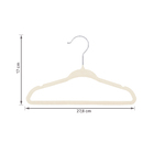 Kit 5 Cabides Infantis Plástico Aveludado Bege Mek