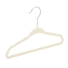 Kit 5 Cabides Infantis Plástico Aveludado Bege Mek