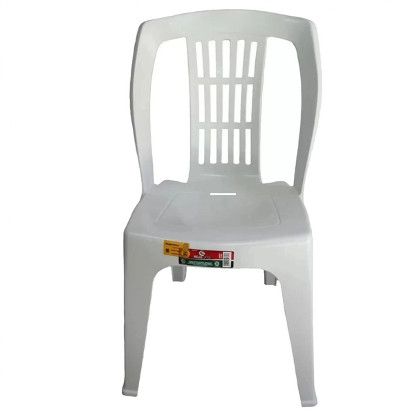 Kit 5 Cadeira Bistrô Plástica Branca Reforçada