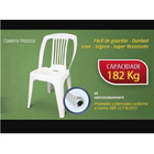 Kit 5 Cadeira Bistrô Plástica Branca Reforçada