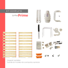 Kit 5 Cadeira Praia Dobrável Madeira Black-preto