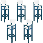 Kit 5 Cadeiras Alta Refeição Infantil Criança Restaurante Lan