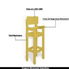 Kit 5 Cadeiras Alta Refeição Infantil Criança Restaurante Lan