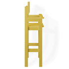 Kit 5 Cadeiras Alta Refeição Infantil Criança Restaurante Lan