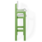 Kit 5 Cadeiras Alta Refeição Infantil Criança Restaurante Lan