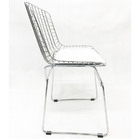 Kit 5 Cadeiras Bertoia Cromada Assento Branco - Poltronas Do