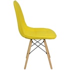 Kit 5 Cadeiras Charles Eames Botonê Eiffel Wood Estofada Cour