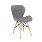 Kit 5 Cadeiras Charles Eames Eiffel Slim Special Estofada Gra