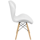 Kit 5 Cadeiras Charles Eames Eiffel Slim Wood Estofada - Bran