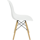 Kit 5 Cadeiras Charles Eames Eiffel Wood Design - Branca