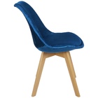 Kit 5 Cadeiras Charles Eames Leda Veludo Luisa Saarinen Estof