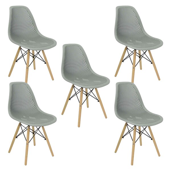 Kit 5 Cadeiras Colmeia Furadinha Heloisa Eloá Charles Eames E