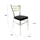 Kit 5 Cadeiras De Cozinha Com Reforço Cromada Assento Grosso