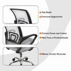 Kit 5 Cadeiras De Escritório Oficial Begônia Mesh Ergonômico