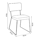 Kit 5 Cadeiras De Jantar Decorativa Base Aço Preto Luigi Linh