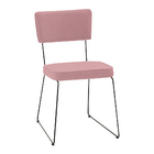 Kit 5 Cadeiras De Jantar Decorativa Base Aço Preto Luigi Linh