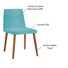 Kit 5 Cadeiras De Jantar Decorativa Pés Madeira Connie Linho