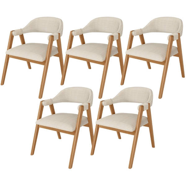 Kit 5 Cadeiras De Jantar E Estar Living Estofada Nadja L02 Li