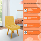 Kit 5 Cadeiras De Jantar Eames Estofada Suede Amarelo - Monta